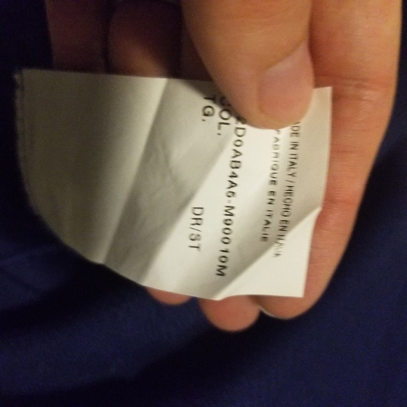 M by Missoni Size 12 Dark Blue Strapless Sheath Belted Cotton Designer Dress - Picture 8 of 8